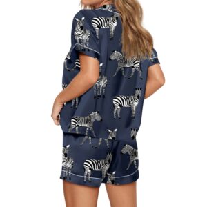 Zebra Satin Pajama Set For Women