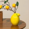 Fruit Lemon Shaped Ceramic Flower Vase