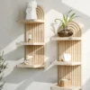 Boho Geometric Wooden Floating Shelf