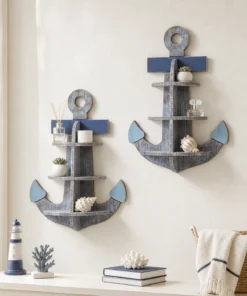 Mediterranean Style Anchor Wall Shelf.